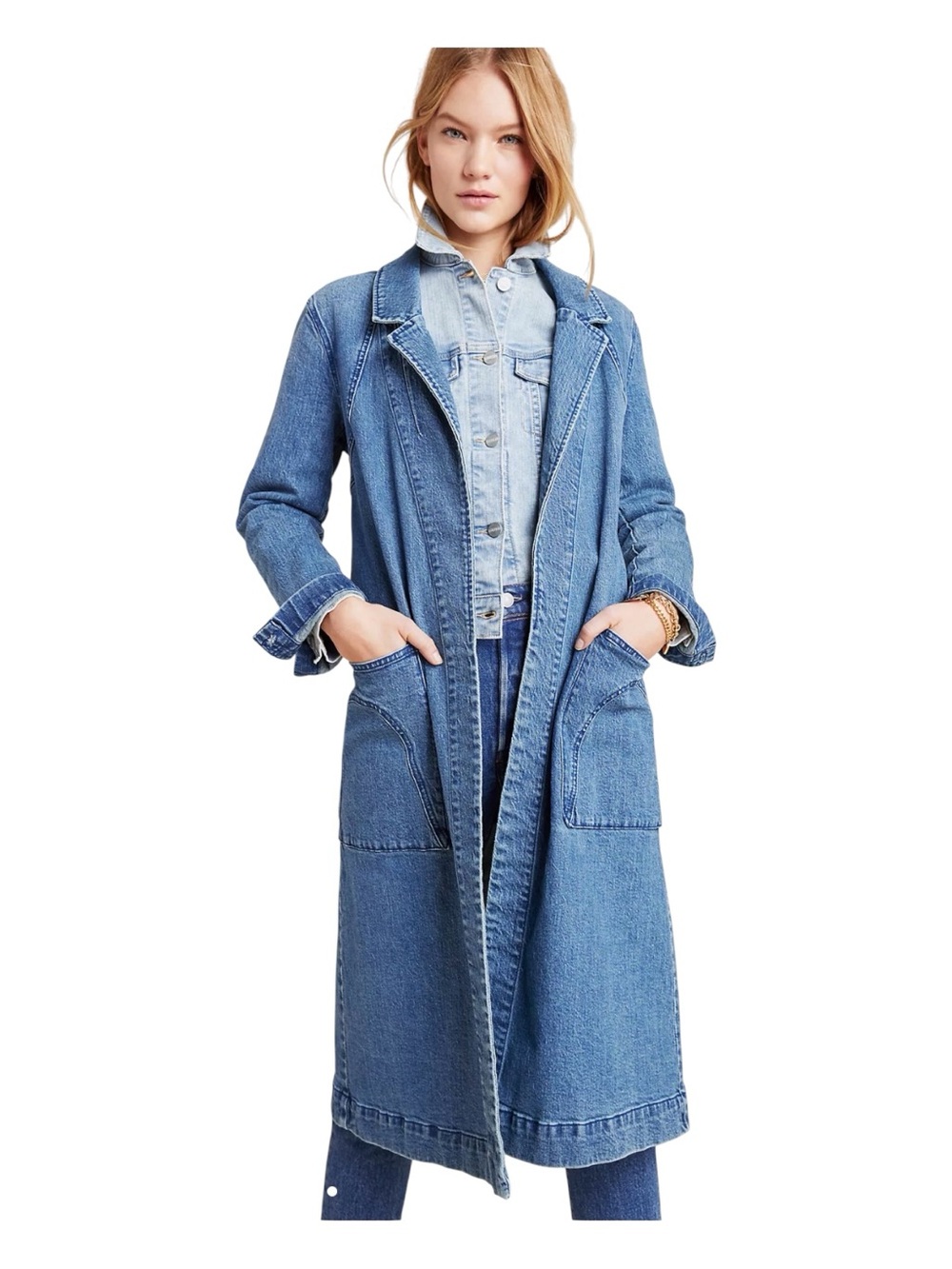 ANTHROPOLOGIE Peggy Denim Duster Jacket